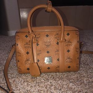 MCM Cognac Visetos Small